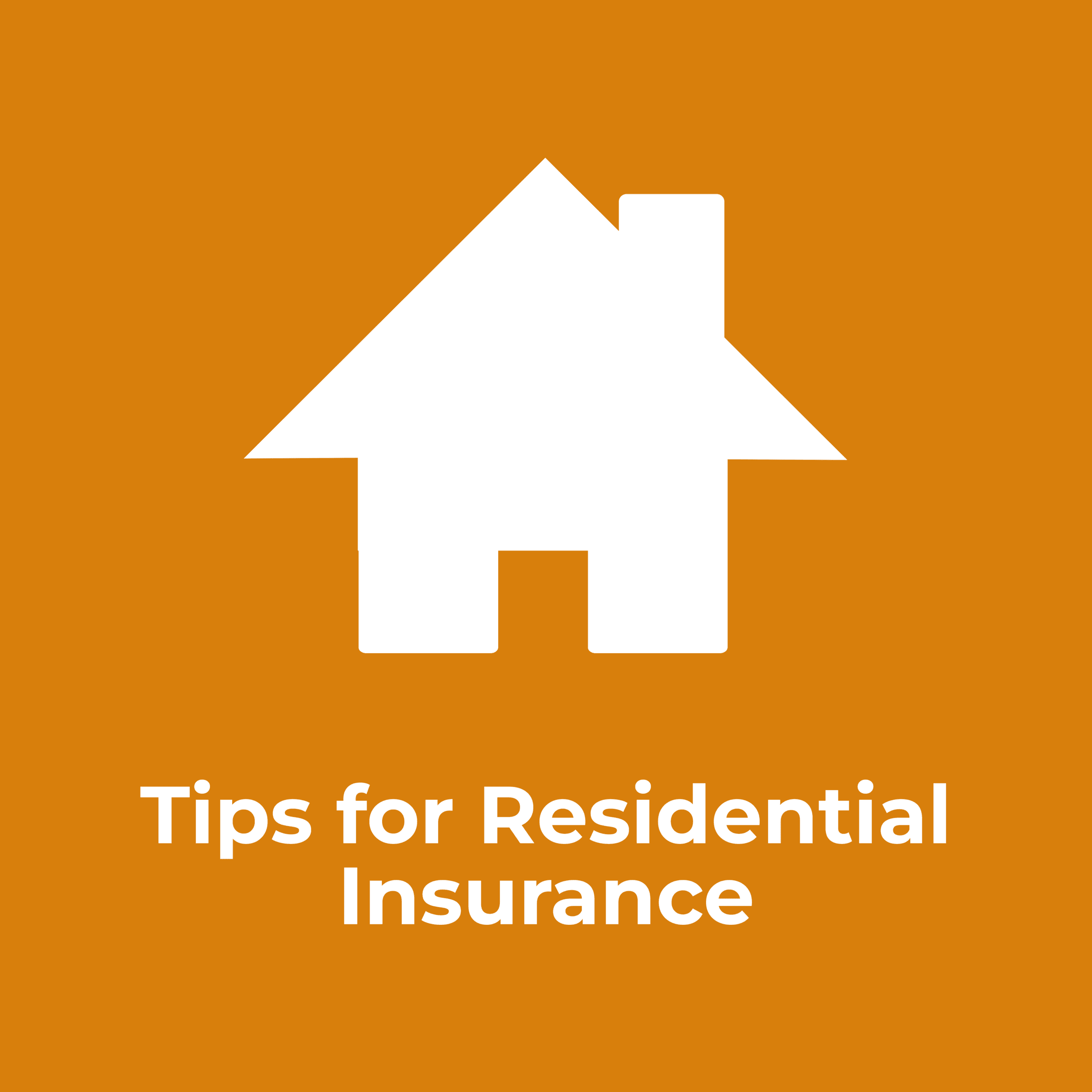 Tips for Residential Insurance Opens in new window